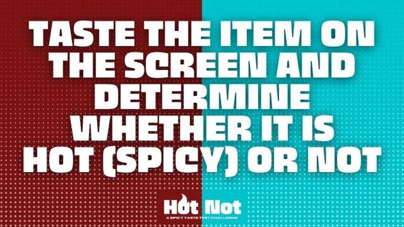 Hot Not, A Spicy Taste Test Challenge